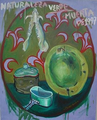 Naturaleza verde muerta en 1997 Oil Canvas Still Life Paintings