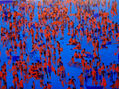 La Puntica, azul y naranja