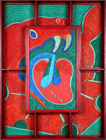 Corazón en las fauces de  la serpiente Oil Canvas Animals