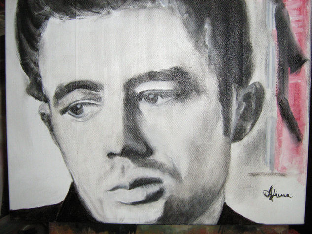 JAMES DEAN Óleo Tela Retrato