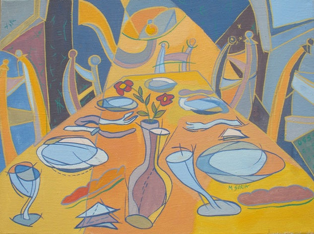 bodegon azul Oil Canvas