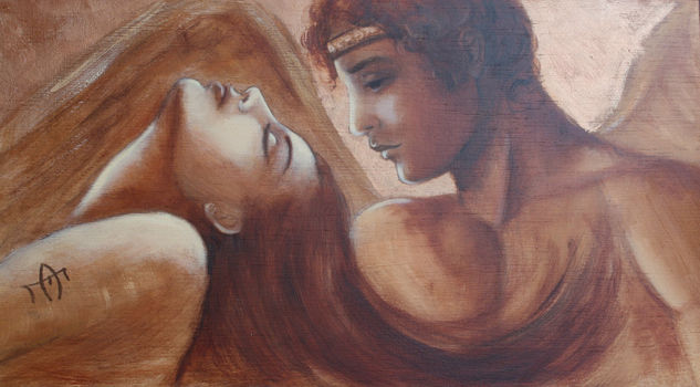 EROS Y PSYCHE III Oil Canvas Figure Painting