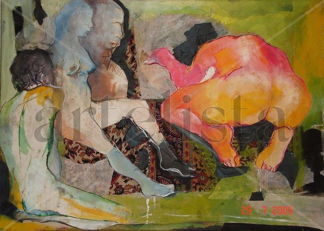 Los mirones Others Canvas Nude Paintings