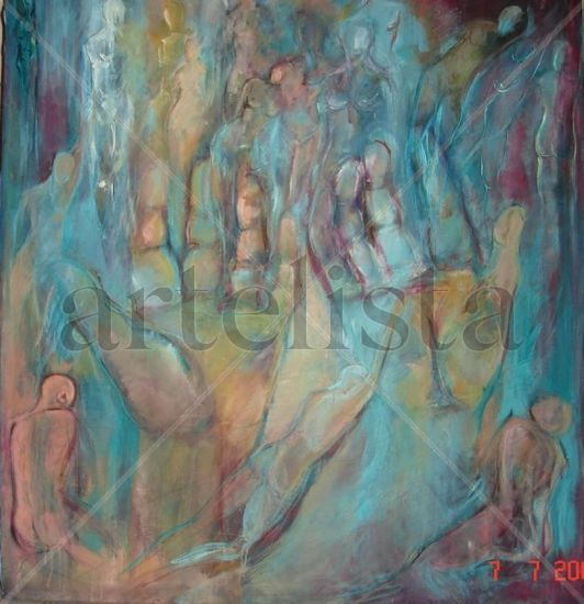 Cielo o infierno Oil Canvas Figure Painting