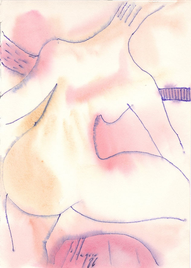 Mujer con el muslo derecho levantado, (Woman with raised right thigh)
