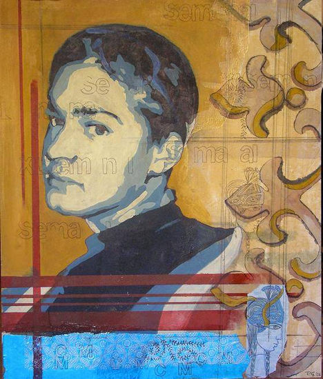 Carlos Mixed media Panel