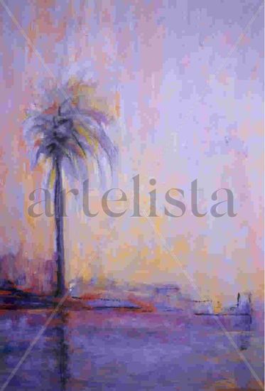 Palmera azul Oil Canvas Landscaping