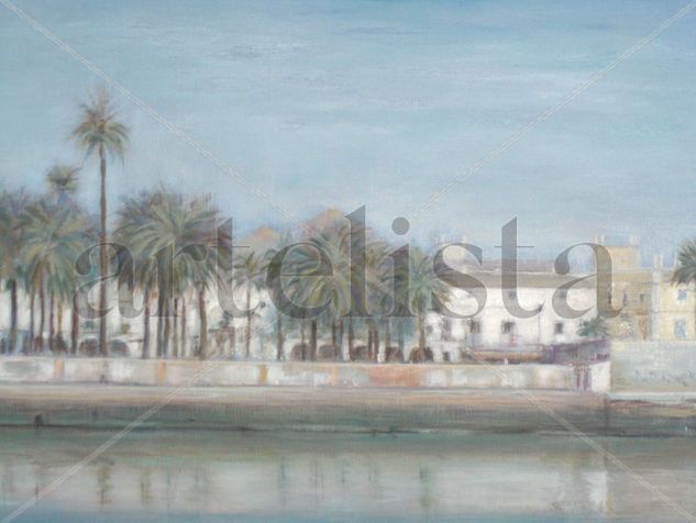 Paisaje de El Puerto de Santa María, río Guadalete Oil Canvas Landscaping