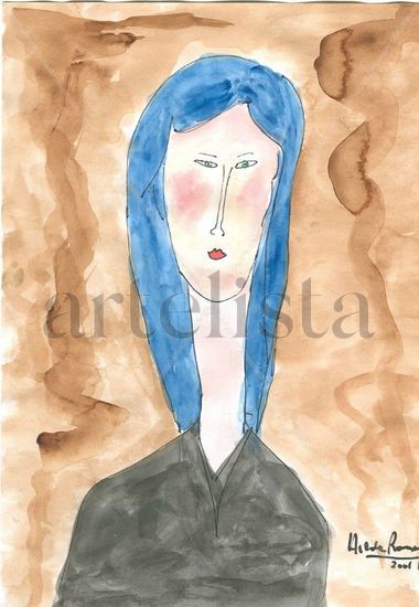 NIÑA Watercolour Paper Portrait