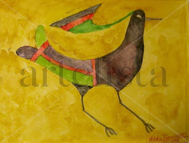 PÁJARO PETITERO Watercolour Paper Others