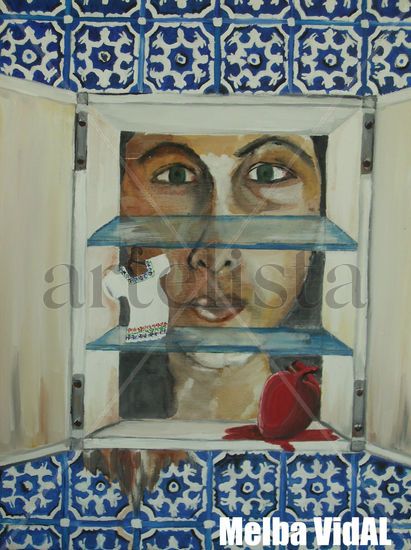 Yo y mis recuerdos..... Acrylic Canvas Portrait