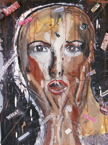 Confusion, Acrylic Textile Portrait