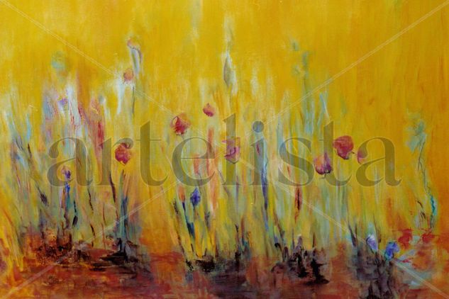 María Roble Oil Canvas Floral Painting