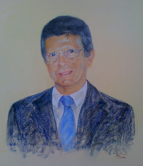 José Luis Díez Ripollés Pastel Paper Portrait