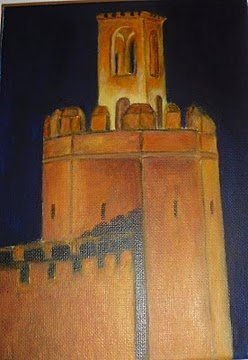 torre de espantaperros Oil Canvas Landscaping