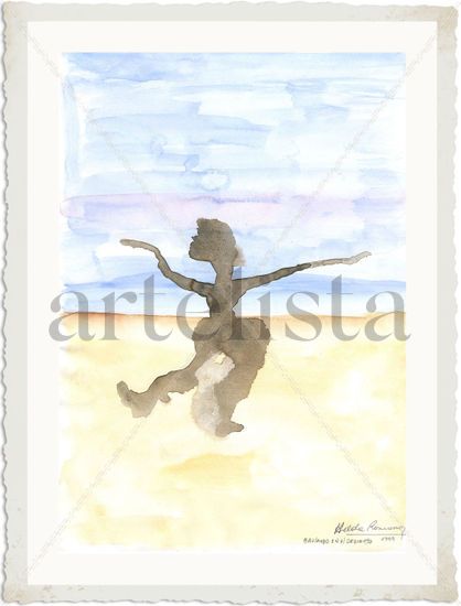 BAILANDO EN EL DESIERTO Watercolour Paper Landscaping