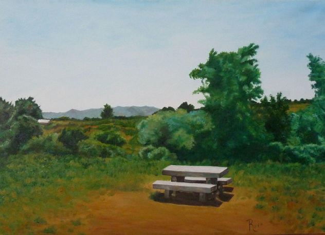PAISAJE CON BANCO