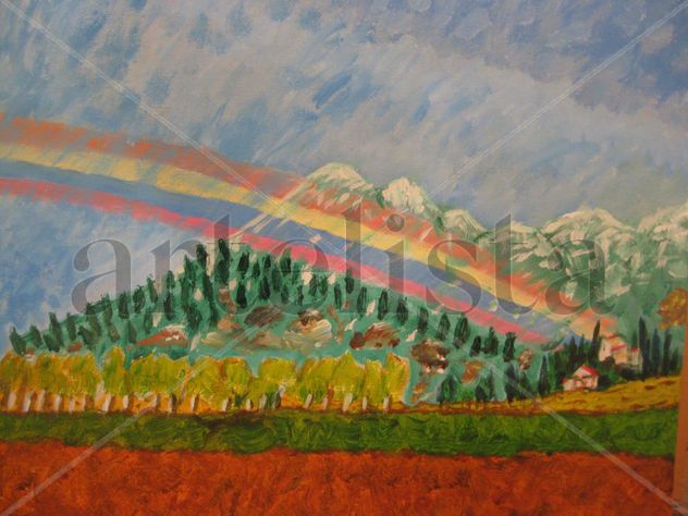 un arco iris después de la lluvia