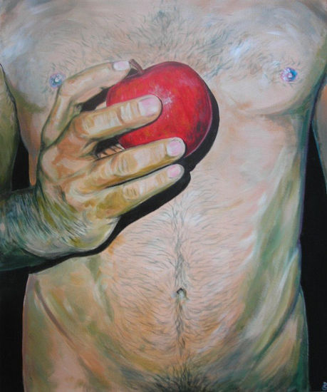 Adam Acrylic Textile Nude Paintings