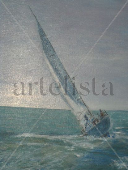 Navegando Oil Canvas Marine Painting