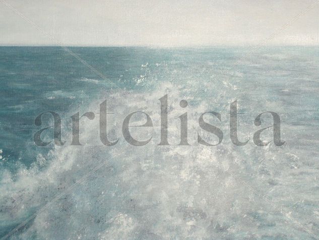 "La mar salada" Oil Canvas Marine Painting