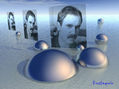 Autorretrato sobre el mar de las bolas metálicas, (Self-Portrait on the sea of metal balls)