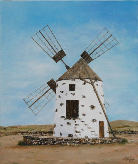 Molino de El Cotillo Oil Canvas Landscaping