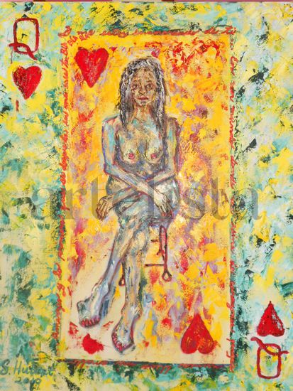 Reina de Corazones Oil Canvas Nude Paintings