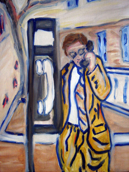 Woody Allen Oil Canvas Figure Painting