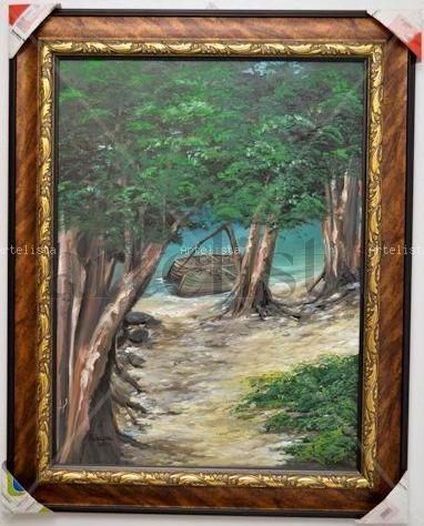 Paisaje Playa Óleo Lienzo Paisaje