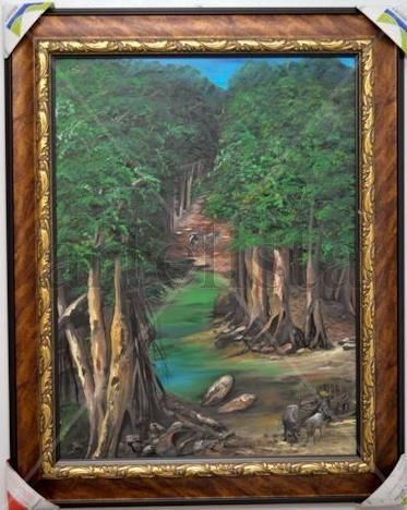 Paisaje Riachuelo Arboles Oil Canvas Landscaping