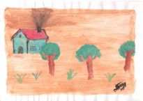 Casa con arboles