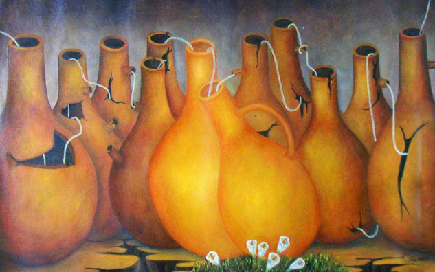 familia botero carmona Oil Canvas Landscaping