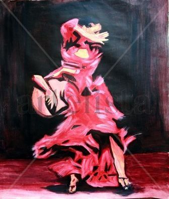 flamenco Acrylic Canvas Figure Painting