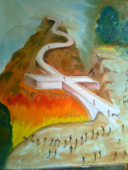 Camino de salvación Oil Canvas Landscaping