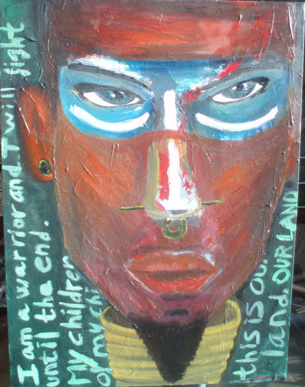 El guerrero Acrylic Canvas Figure Painting