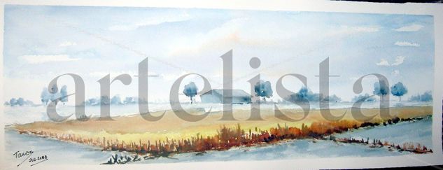 DELTA DEL EBRO Acuarela Papel Paisaje