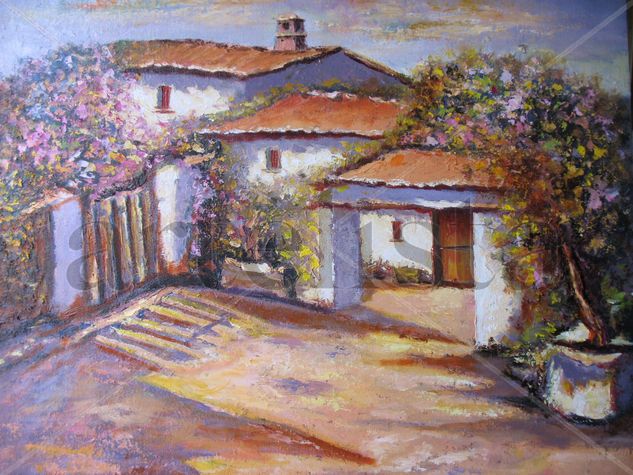 NUM. REF. 10.537 - PATIO EXTREMEÑO. Oil Canvas Others