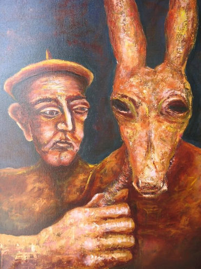 NUM. REF - 10.553- PLATERO Y YO (LOS MEJORES AMIGOS) Oil Canvas Portrait