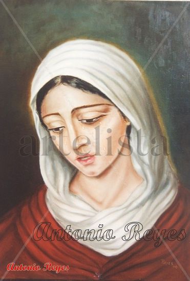 MARIA STMA DE LA MERCED ( MALAGA) Oil Canvas Portrait