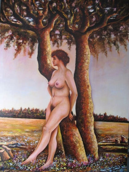 NUM. REF. 9.528- DESNUDO DE LA MUJER DE LOS AÑOS 50 Oil Canvas Landscaping