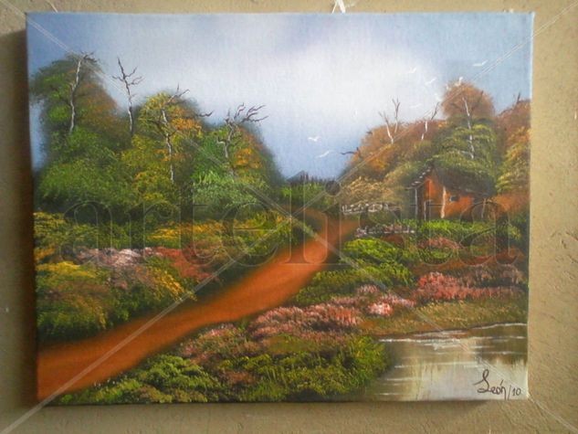 la cabaña Oil Canvas Landscaping