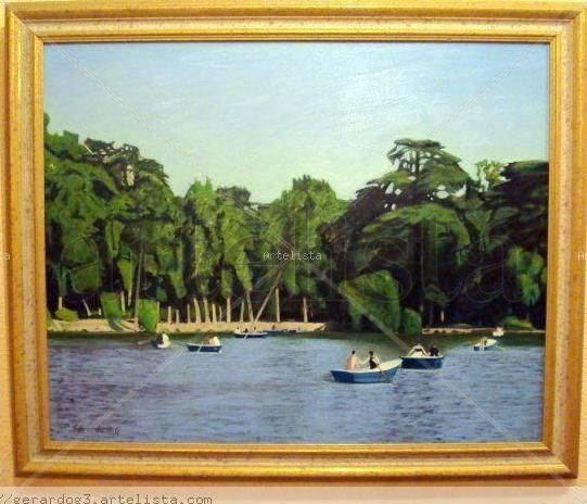 Estanque del Retiro Oil Canvas Landscaping