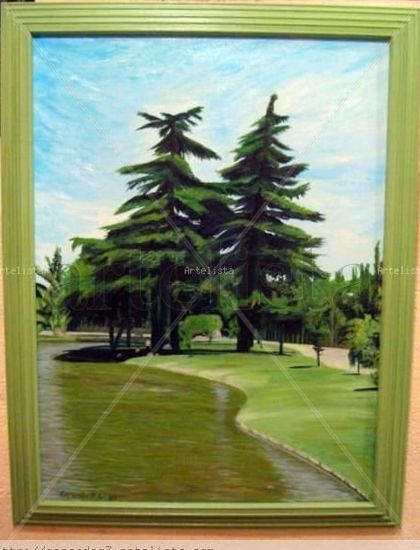 Parque Aluche Oil Canvas Landscaping