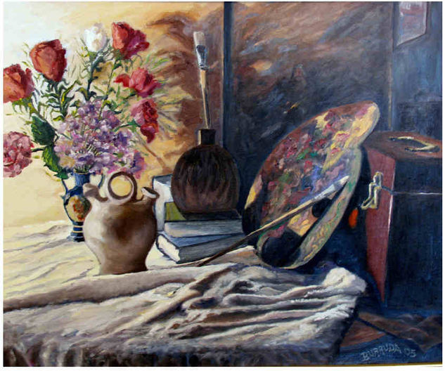 bodegon de pintor Oil Canvas