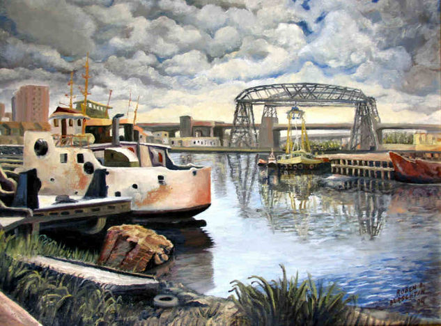 riachuelo1 la boca Oil Canvas