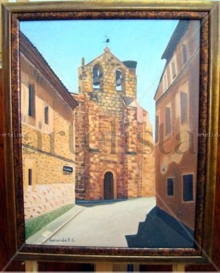 Iglesia de Ayllón ( Segovia) Oil Canvas Landscaping