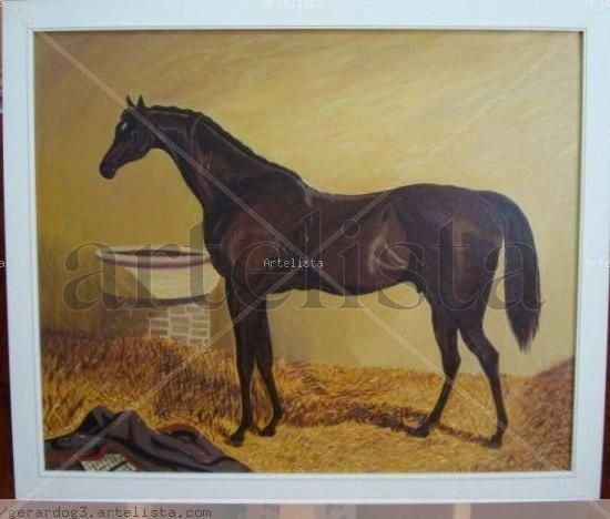 Caballo Ingles Oil Canvas Animals