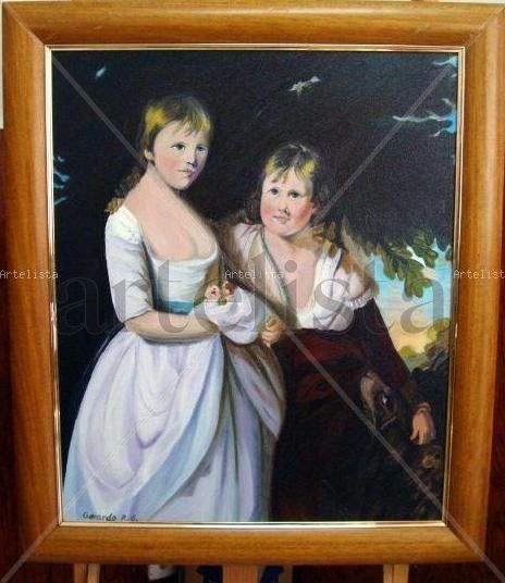 Retrato de Mary y Willian Oil Canvas Portrait