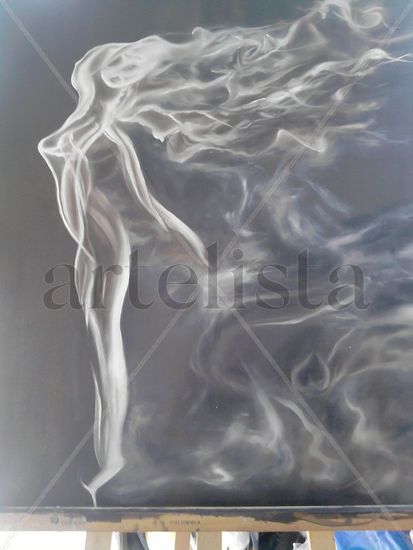 woman smoke Óleo Lienzo Figura